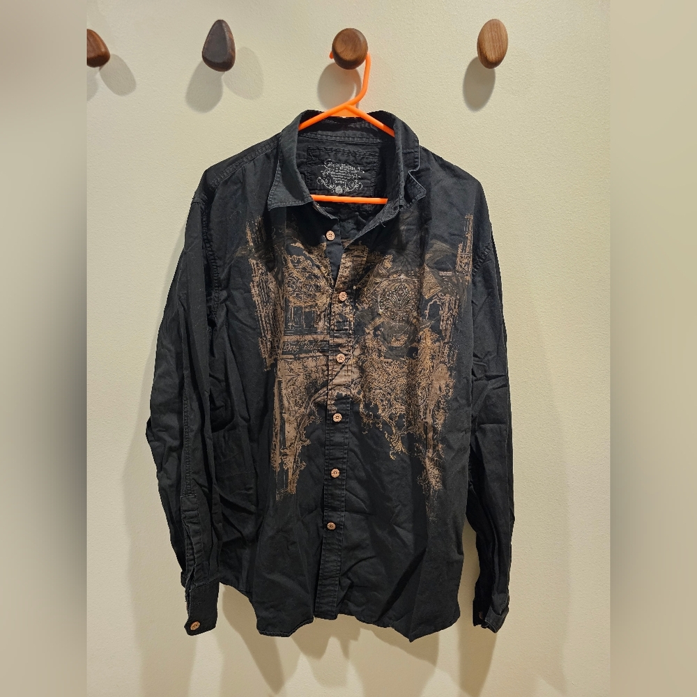 Retro Men's Black and Brown Casual Jacket